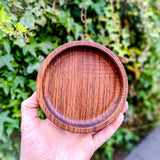 Catch all tray round - Black Walnut - CarbonTeq UK
