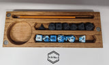 Double Dice Vault - Solid Oak - Handmade - Dice Storage - CarbonTeq UK