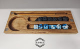 Double Dice Vault - Solid Oak - Handmade - Dice Storage - CarbonTeq UK