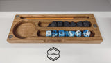 Double Dice Vault - Solid Oak - Handmade - Dice Storage - CarbonTeq UK