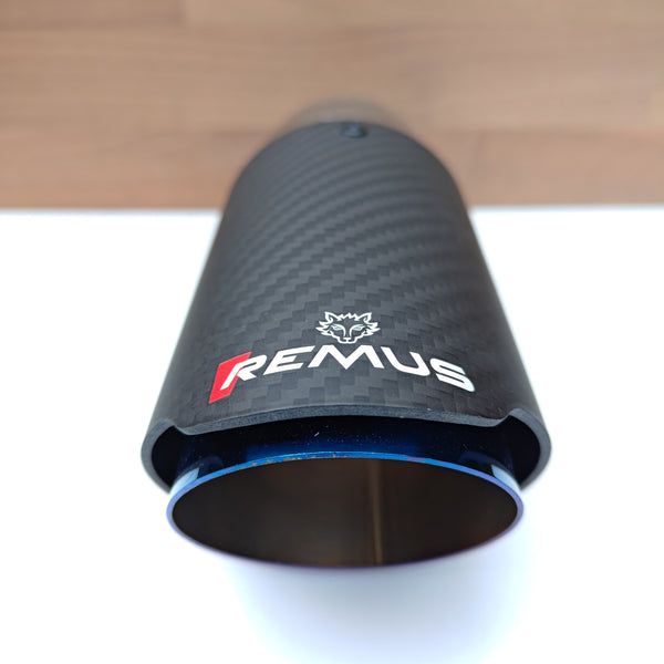 REMUS Performance Exhaust Blue Tip Matte Carbon Fibre