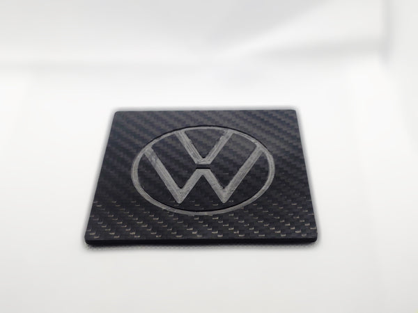 Engraved VW Carbon Fibre Coaster