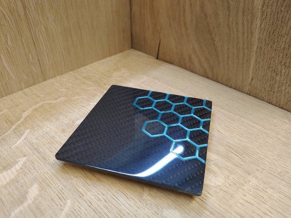 Honeycomb Resin Carbon Fibre Coaster