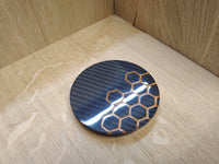Honeycomb Resin Round Carbon Fibre Coaster