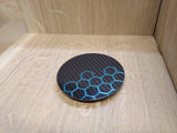 Honeycomb Resin Round Carbon Fibre Coaster