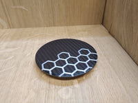Honeycomb Resin Round Carbon Fibre Coaster