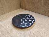 Honeycomb Resin Round Carbon Fibre Coaster