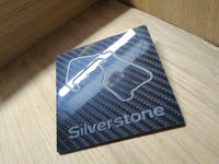 Silverstone Engraved Carbon Coaster