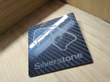 Silverstone Engraved Carbon Coaster
