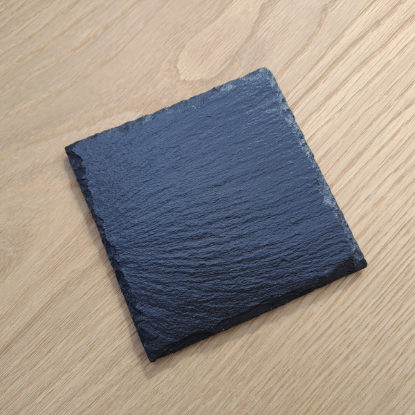 Black Riven Slate Coaster