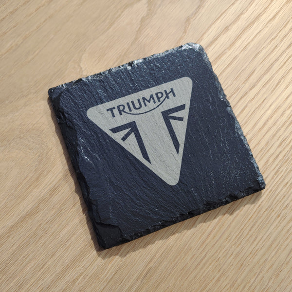 Triumph Etched Slate Coaster