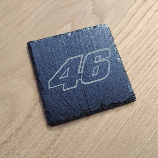 46 Valentino Rossi Etched Slate Coaster