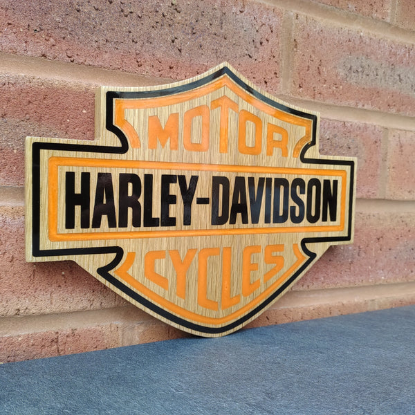 Harley Davidson Oak Hanging Plaque – CarbonTeq UK