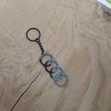 Audi Logo Carbon Fibre Keyring - CarbonTeq UK