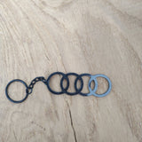 Audi Logo Carbon Fibre Keyring - CarbonTeq UK