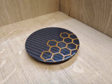 Honeycomb Resin Round Carbon Fibre Coaster - CarbonTeq UK