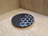 Honeycomb Resin Round Carbon Fibre Coaster - CarbonTeq UK