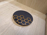 Honeycomb Resin Round Carbon Fibre Coaster - CarbonTeq UK