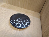 Honeycomb Resin Round Carbon Fibre Coaster - CarbonTeq UK