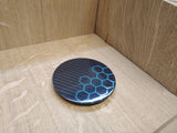 Honeycomb Resin Round Carbon Fibre Coaster - CarbonTeq UK