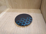 Honeycomb Resin Round Carbon Fibre Coaster - CarbonTeq UK