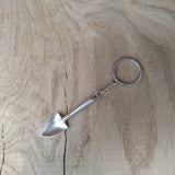 Metal Greenfingers Trowel Keyring - CarbonTeq UK
