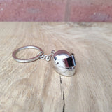 Metal Motorbike Helmet Keyring - CarbonTeq UK