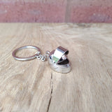 Metal Motorbike Helmet Keyring - CarbonTeq UK