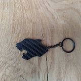 Panther Head Carbon Fibre Keyring - CarbonTeq UK