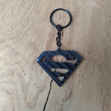 Superman Carbon Fibre Keyring - CarbonTeq UK