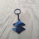 Suzuki Logo Carbon Fibre Keyring - CarbonTeq UK