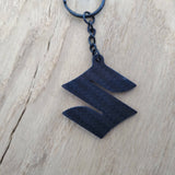 Suzuki Logo Carbon Fibre Keyring - CarbonTeq UK