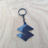 Suzuki Logo Carbon Fibre Keyring - CarbonTeq UK