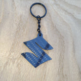 Suzuki Logo Carbon Fibre Keyring - CarbonTeq UK