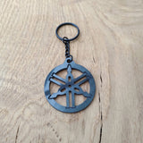 Yamaha Badge Carbon Fibre Keyring - CarbonTeq UK